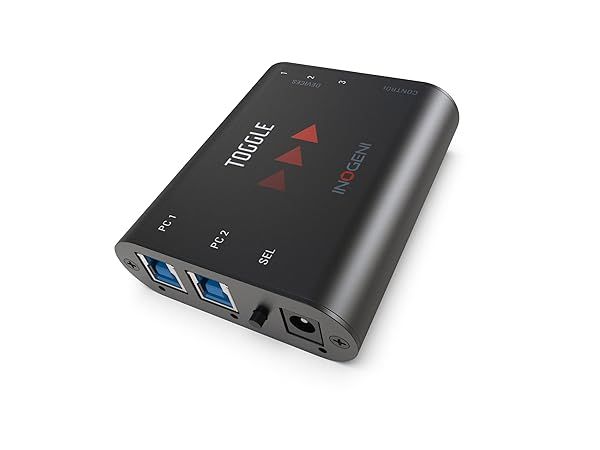 INOGENI Toggle: Professional Video Conference USB Switcher for Up to 3 Devices - Easy Plug & Go Solution