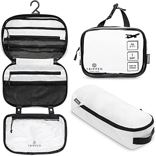 Ultimate Toiletry Bag Kit: Hanging Travel Organizer + TSA Cosmetic Bag + Ultralight Pouch - Perfect for Travel!