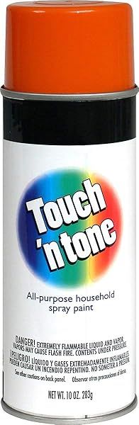 Touch N Tone Spray Paint 55283830 - 10 oz Gloss Orange for Vibrant Finishes