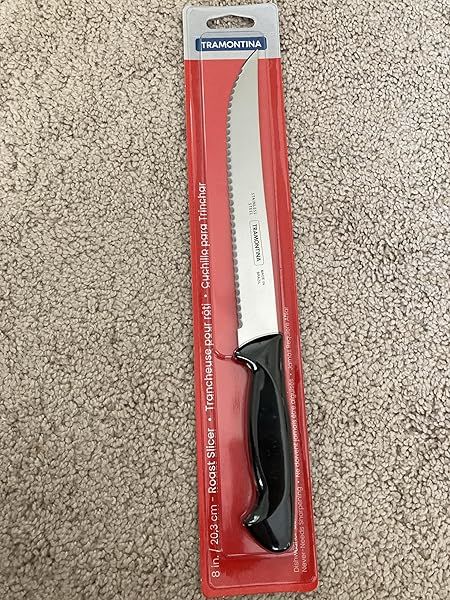 Tramontina Silver Roast Slicer Knife: Perfect Size for Effortless Carving