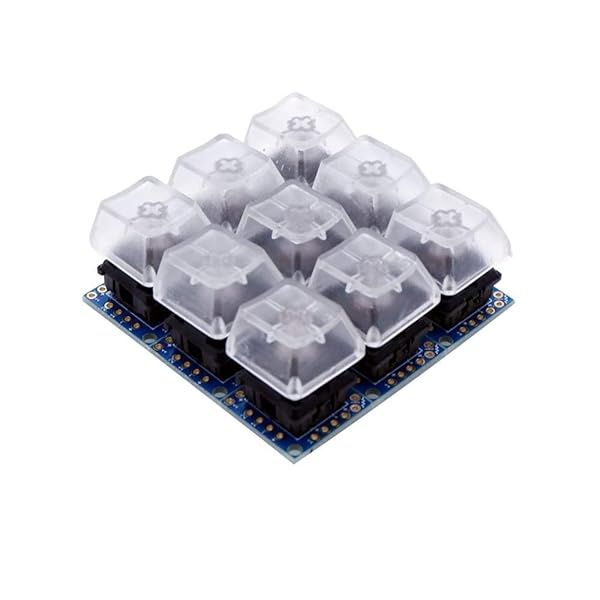 Treedix Key Switch Breakout Prototype PCB Board 5 Pins Black Switches Key Click R2 Keycap Compatible Mechanical Keyboard Pack of 9 Sets
