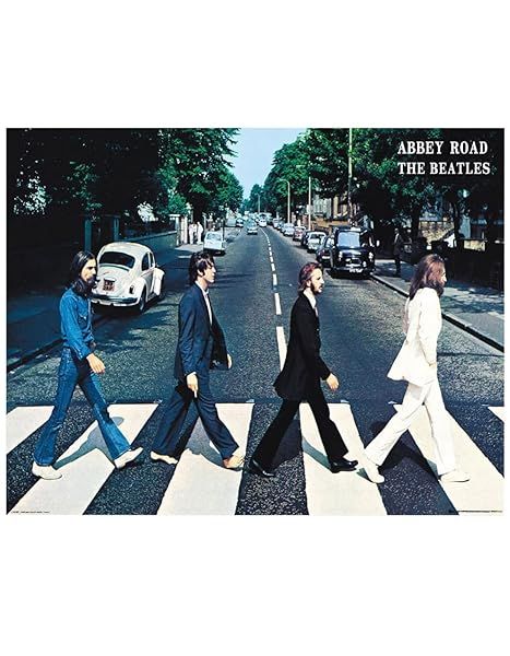"Trends International Beatles Abbey Road Wall Poster - Unframed 22.375" x 34" for Bedroom Decor"