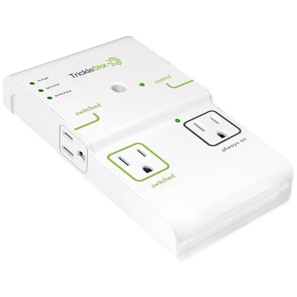 TrickleStar TS0006 4 Outlet Powertap: 1080 Joules Surge Protector for Ultimate Device Safety