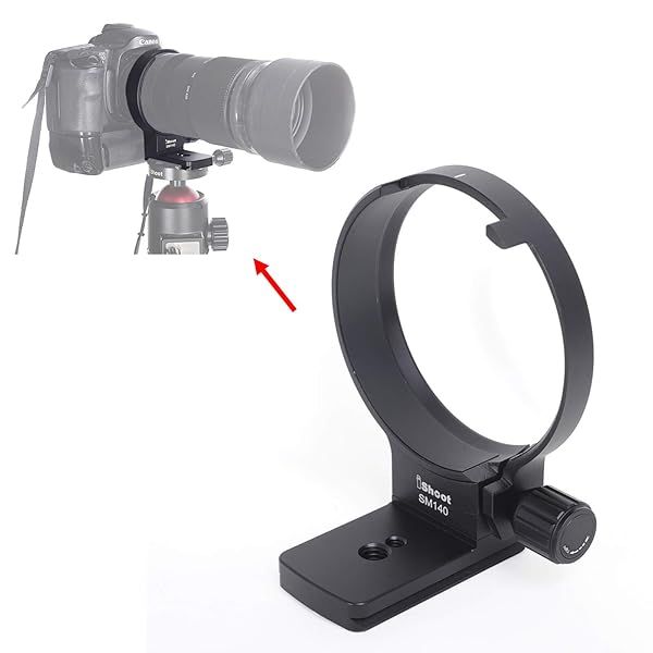 iShoot Tripod Mount Ring for Sigma 100-400mm Lens - Quick Release Plate Compatible with ARCA-Swiss & Kirk
