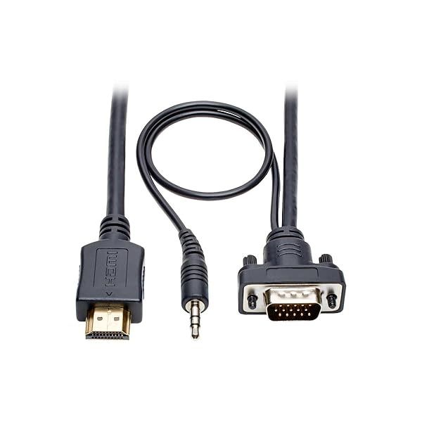 Tripp Lite P566-006-VGA-A HDMI VGA Audio Video Cable for Monitor Projector High Quality Connection