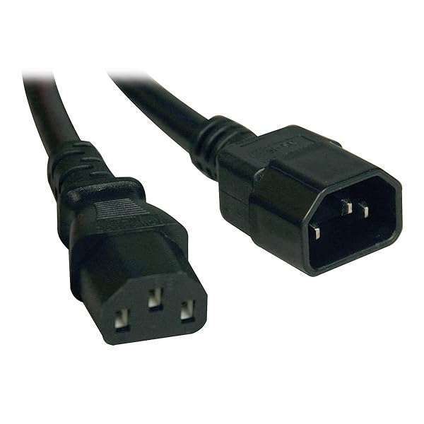 Tripp Lite 18-Inch Heavy-Duty Power Extension Cord 15A, 14AWG (IEC-320-C14 to IEC-320-C13) - Reliable Power Solution