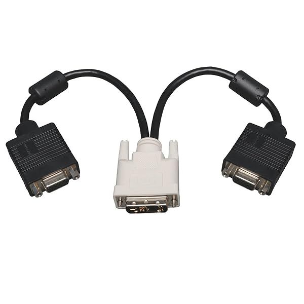 Tripp Lite P120-001-2 DVI-A to Dual HD15 Splitter Cable - High-Quality Adapter for Enhanced Connectivity