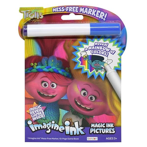 Trolls Imagine Ink Magic Ink Pictures Activity Book