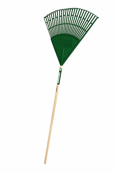 "Truper 989516 Tru Tough 48" Plastic Leaf Rake - 22" Head & Durable Wood Handle for Efficient Yard Cleanup"