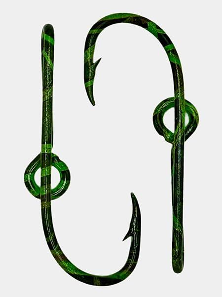 Two Eagle Claw Camo Hat Hook Pins Set for Fishing Hats Money Tie Clasp Durable Fish Hook Accessories