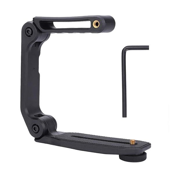 "U-Grip Camera Handle Stabilizer for ORDRO: Foldable Handheld Gimbal Accessory with 1/4" Threaded Interface"