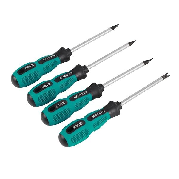 4pcs U Screwdriver Set - CRV Steel Magnetic Fork Type Hand Tools for DIY Projects