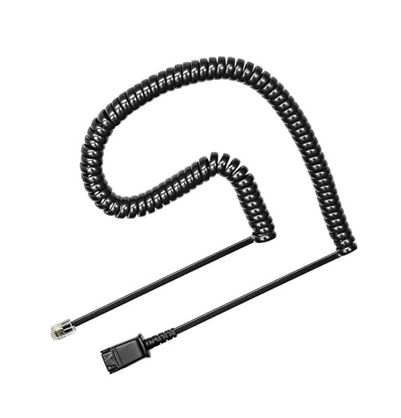 U10P-S Adapter Reversed Cable for Plantronics QD Headsets | Compatible with Grandstream, Snom & Yealink IP Phones