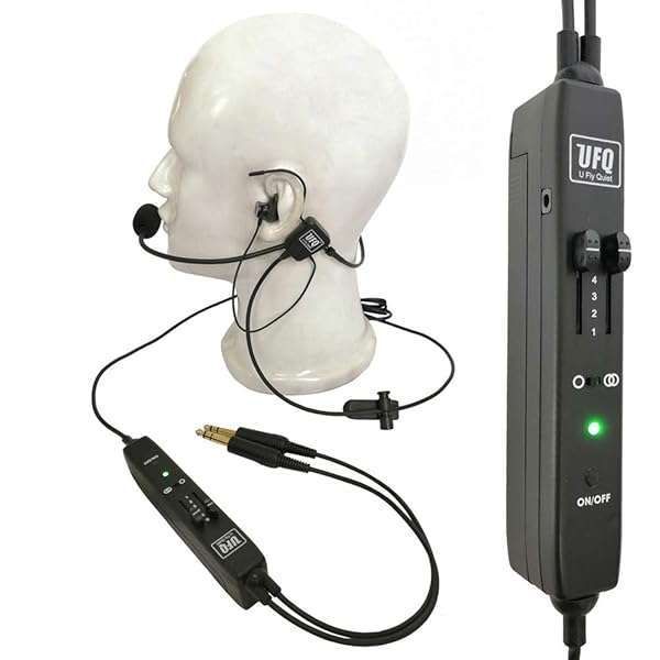 UFQ ANR L2 Hi-Lite Aviation Headset: Ultra-Light 175g, Clear Sound & MP3 Input - Compare to Proxxxxxt