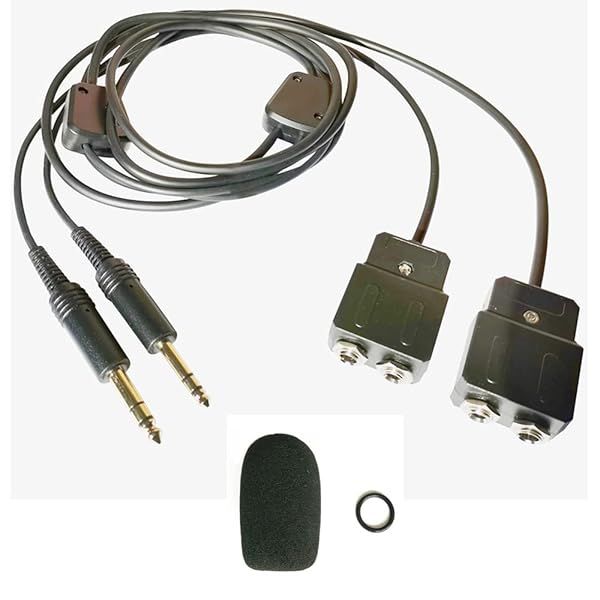 UFQ GAM-GA2F General Aviation Headset Splitter: Dual Headset Adapter with High-Density Sponge & O-Ring