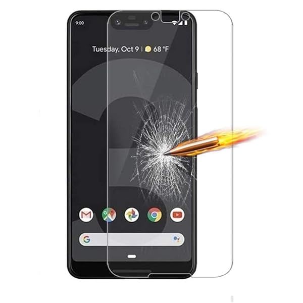 UPONEW Tempered Glass Screen Protector for Google Pixel 3 2 Pack Anti Scratch High Clarity Bubble Free Front Protection