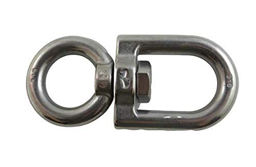"Buy US Stainless Steel 316 Anchor Swivel Eye & Loop 10mm/3/8" - Marine Grade Quality"