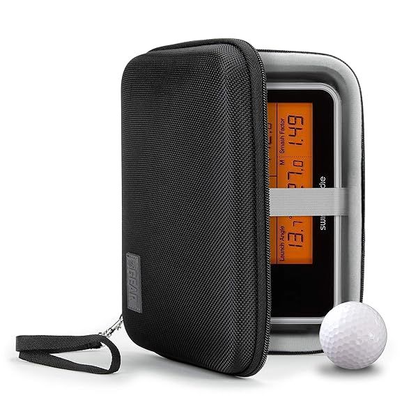 USA Gear Golf Launch Monitor Case - Hard, Water-Resistant, Scratch-Resistant for SC300i, Voice Caddie, Garmin R10 & More
