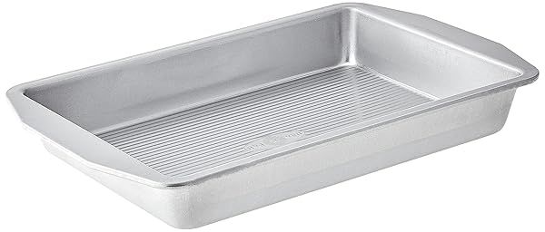 USA Pan 9x13 Lasagna & Cake Pan - Aluminized Steel Bakeware for Perfect Brownies