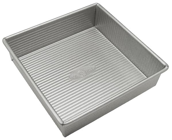 USA Pan 8-Inch Square Cake Pan - Nonstick Aluminized Steel for Easy Baking & Quick Release