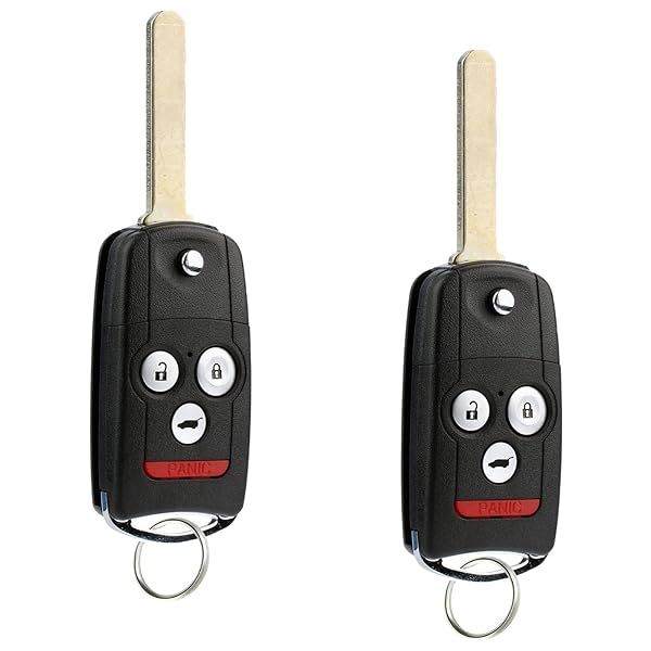 USA Remote Key Fob Control 4btn Suv Flip for 2007-2013 Acura MDX (N5F0602A1A, 35111-STX-326) (Set of 2)