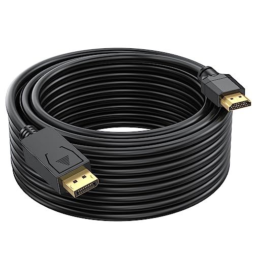 UVOOI 35 Feet DisplayPort to HDMI 4K Cable Adapter for Video and Audio 10.67M 4K and 3D Support
