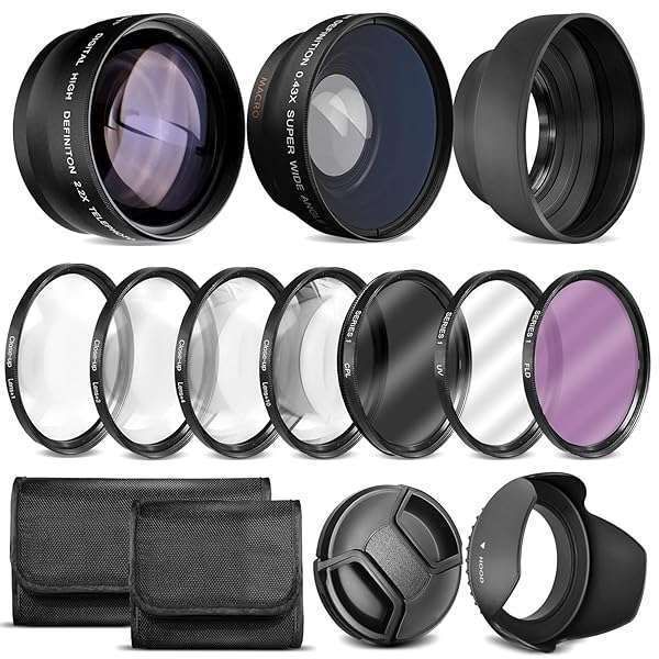 Ultra Deluxe Lens Kit for Canon EOS M6 II, M50 II, R10 & Fuji X100V - 7pc Filter Set + Wide Angle & Telephoto Lenses