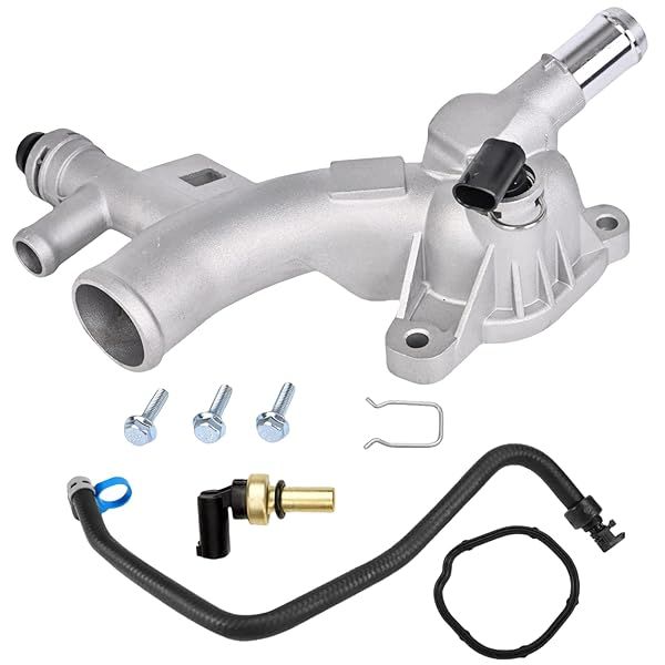 Upgraded Aluminum Coolant Housing Water Outlet 25193922 902-846 Engine Coolant Water Outlet Compatible with 2011-2020 Chevy Cruze Sonic Trax Volt