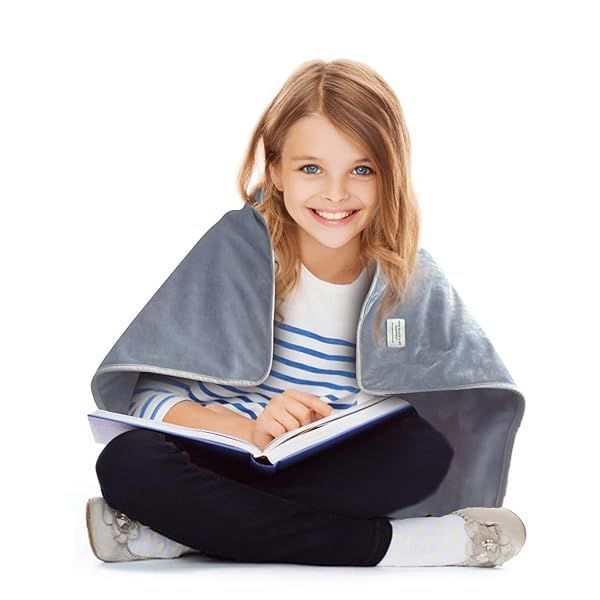 VAJOOCLL Faraday Blanket 30x40 in,Cotton Protection Blanket for Beds, Couches, Pregnancy and Babies Belly Faraday Throw (Blue)