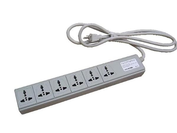 VCT USP600 Universal Power Strip: 6 Outlets, Surge Protector, 100V-250V, 3500W for Global Use