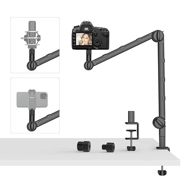 VIJIM LS25 Camera Desk Mount: Flexible Overhead Webcam Stand for Photography & Live Streaming