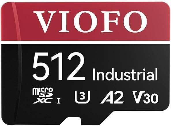 VIOFO 512GB Industrial Grade microSD Card - U3 A2 V30 for Ultra HD 4K Video Recording & High Speed Performance