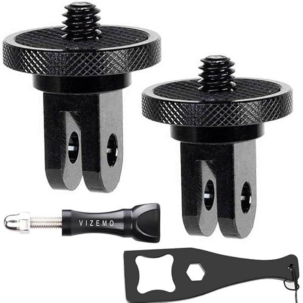 "VIZEMO Aluminum Tripod Adapter for GoPro & Insta360 - 1/4"-20 Conversion Mount for Action Cameras"