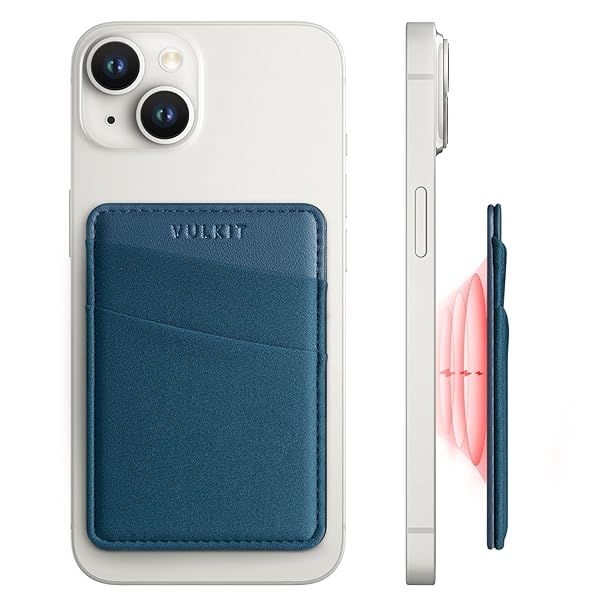 VULKIT Magnetic Phone Wallet for MagSafe RFID Blocking Card Holder for iPhone 16 15 14 13 12 Series and Phone Case with MagSafe