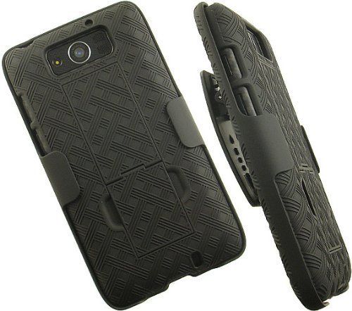 VZW Hard Shell Case & Holster Combo for Motorola DROID Ultra XT1080 - Durable Protection & Style