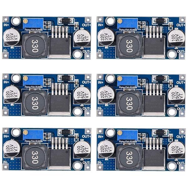 Valefod XL6009 DC-DC Boost Converter 3.0-30V to 5-35V - Pack of 6 Step-Up Power Modules