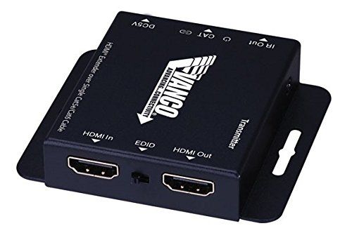 Vanco HDMI Extender with IR Control Over Single Cat5E Cat6 Cable Black for Fast and Reliable Connectivity