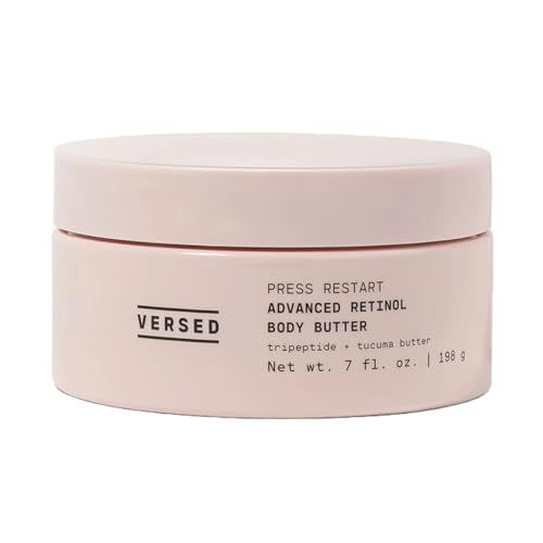 Versed Advanced Retinol Body Butter: Firming Lotion with Tripeptide & Vitamin Butters for Dry Skin Repair (7 oz)