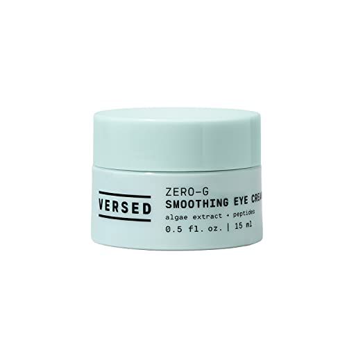 Versed Zero-G Smoothing Eye Cream: Vegan Formula with Algae, Peptides & Olive Oil for Wrinkles & Fine Lines (0.5 fl oz)