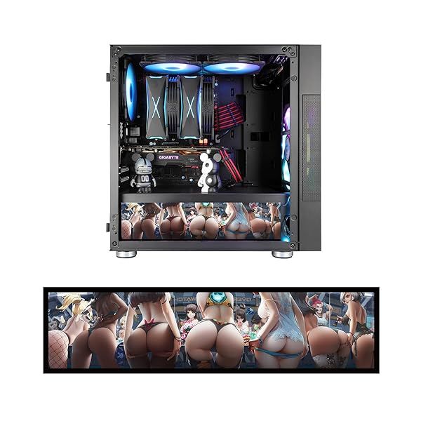 Vetroo B6 Display Board w/LED Lights for Computer PC Case Decor Full HD 2K Multi-Mode Function 12.2" x 3.1" (Horizontal, B6)