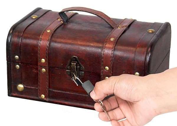 Vintiquewise(TM Decorative Treasure Box - Wooden Trunk Chest