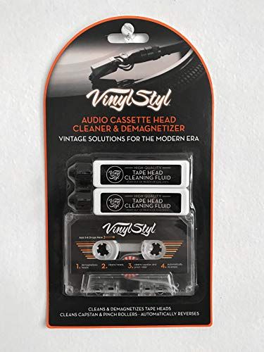 Vinyl Styl Audio Cassette Head Cleaner & Demagnetizer for Home, Auto & Portable Use