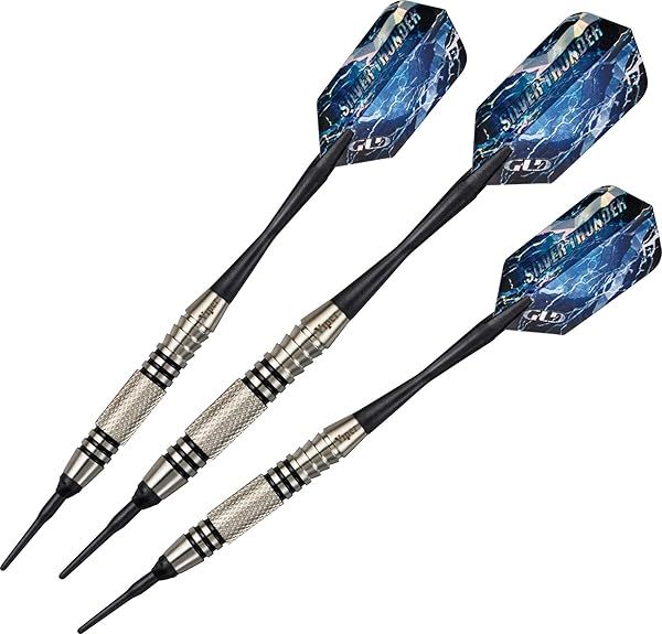 Viper Silver Thunder Soft Tip Darts - 20g with Knurled Band for Precision Play