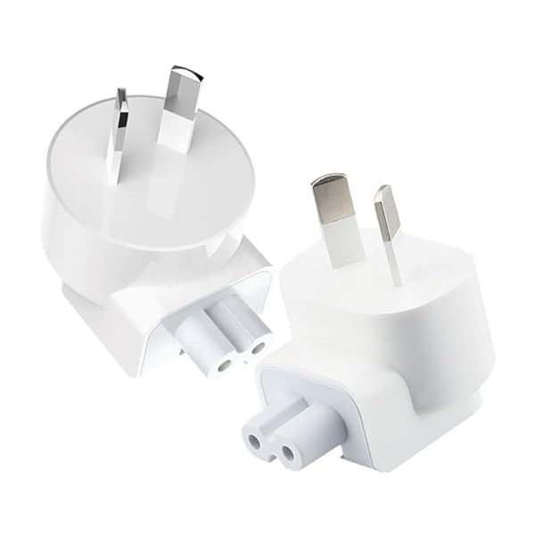 VizGiz 2 Pack AU Plug Duck Head Adapter for MacBook, iPad, iPhone - Travel Charger for Australia & New Zealand