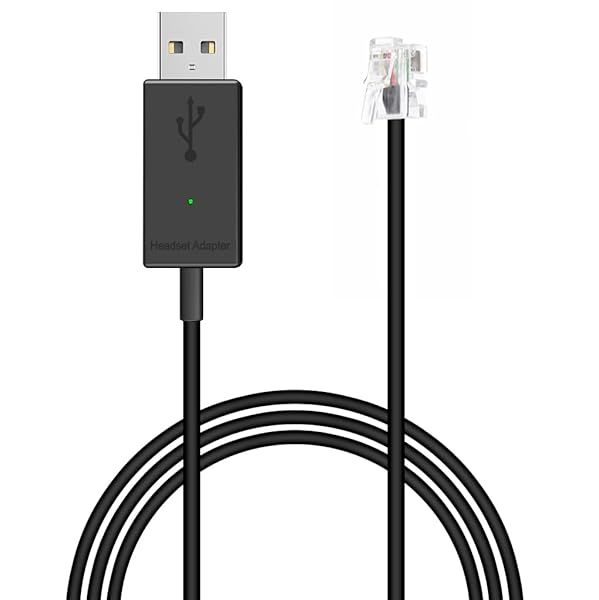 VoiceJoy A12 RJ9 to USB Cable Compatible with Jabra Pro900 Pro920 Pro925 Pro930 Pro935 for Clear Audio Connection