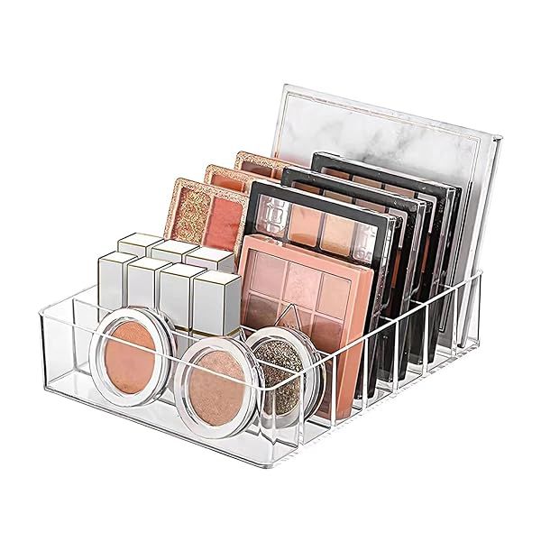 WECHENG 7-Section Makeup Organizer for Eyeshadow & Lipstick - Modern Vanity Storage Solution