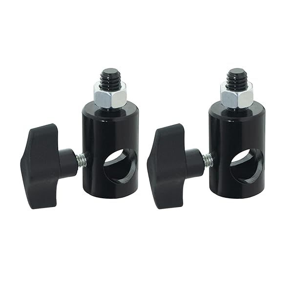 WELLMAKING 2PCS Rapid Adapter 3/8 Inch Screw DSLR Mount Bracket Multi Functional Photography Accessory for Light Stand and Boom Arm