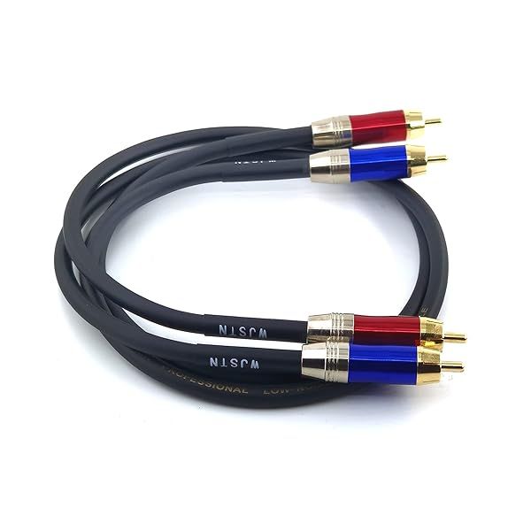 High-Fidelity WJSTN-020 RCA to RCA Audio Cable 2-Pack (3FT) for Subwoofer & Home Theater - Double Shielded Stereo Converter