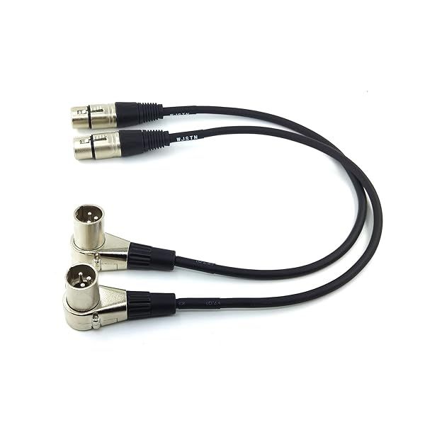 Buy WJSTN Right-Angle Male to Female XLR Adapter Cable 2-Pack | High-Quality Audio Connector