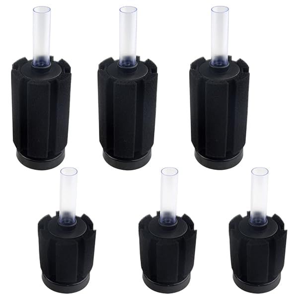 WMYCONGCONG 6 PCS Fish Tank Aquarium Soft Biochemical Sponge Filter Available in 2 Sizes for Optimal Water Quality